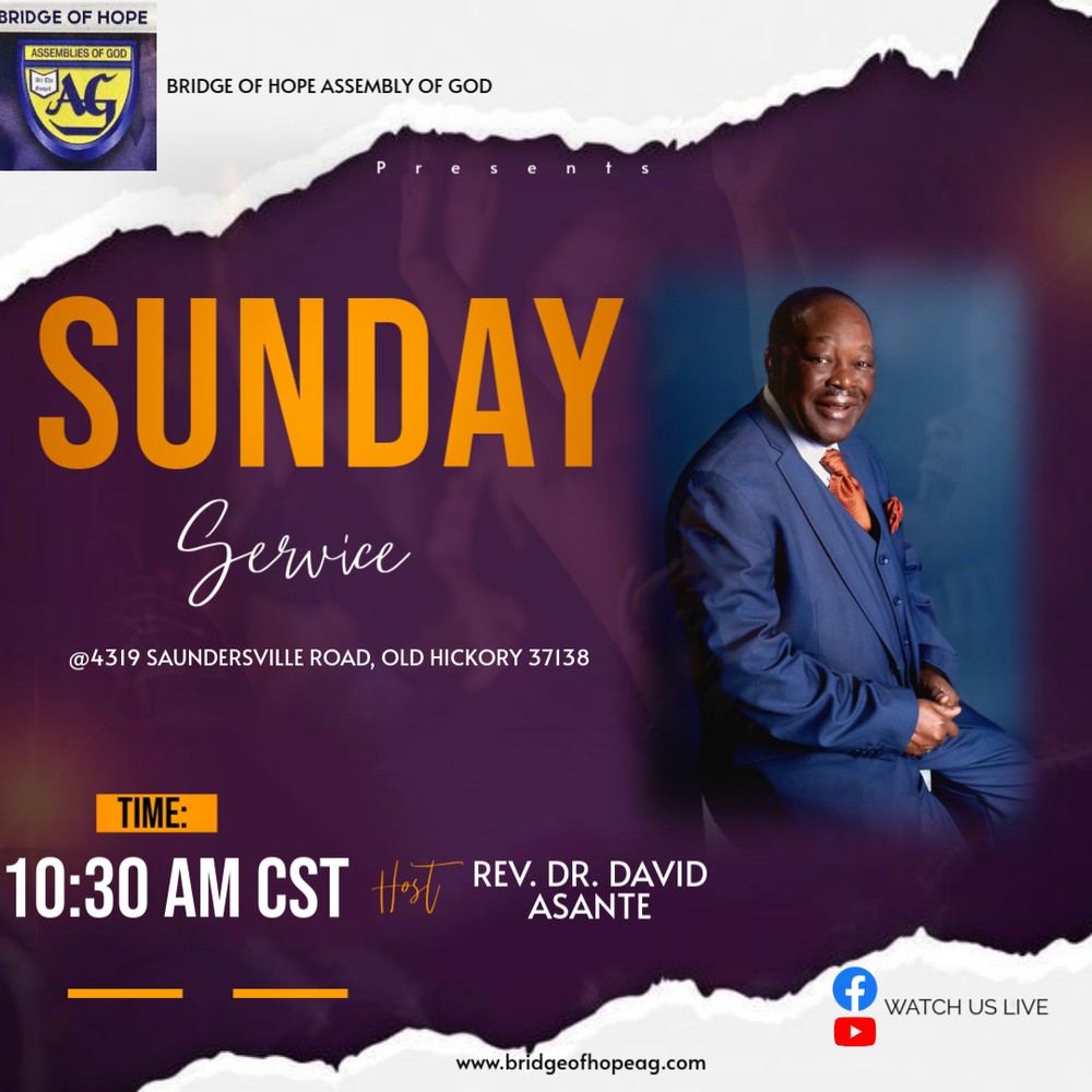 Bridge of Hope Sunday Service Flyer